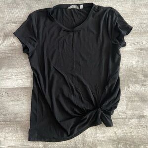 Athleta Ruched Black Tee